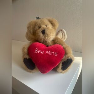 Boyds Bears Brown Plush Teddy Holding Red 'Bee Mine' Heart